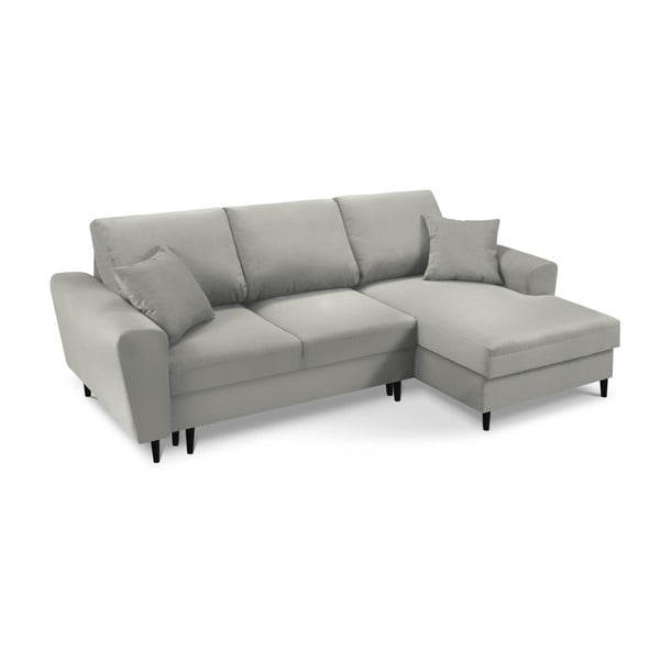 Helehall velvetist panipaigaga nurgadiivanvoodi (parem nurk) Kyoto - Cosmopolitan Design-image-1