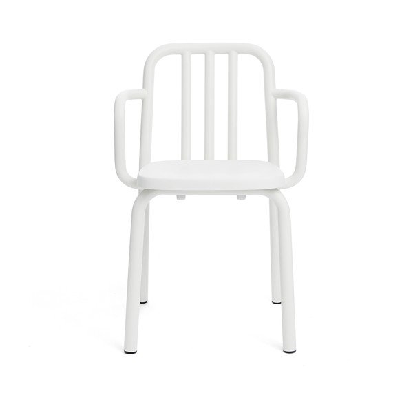 Bílá židle s područkami Mobles 114 Tube-image-1