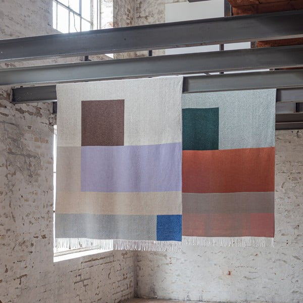 Lilla-beež pleed 125x190 cm Brick - Mette Ditmer Denmark-image-3