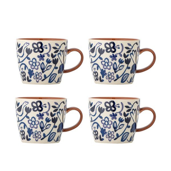 Sinised/kreemjad keraamilised kruusid komplektis 4 tk 300 ml Figuria - Bloomingville
