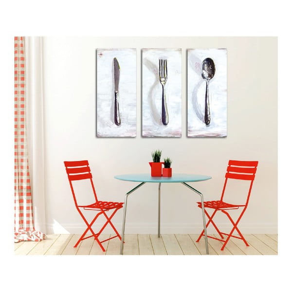 3-osaline maal lõuendil Õhtusöök - Wallity-image-2