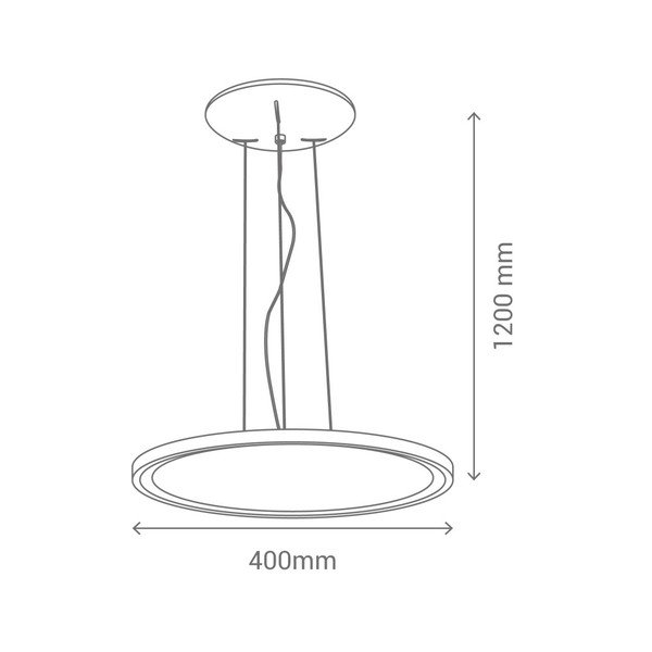 Bílé závěsné svítidlo s LED světlem SULION Voila-image-2
