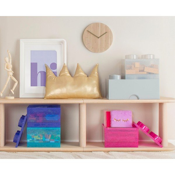 Lilla plastikust laste hoiukast 25x25x18 cm - LEGO®-image-4