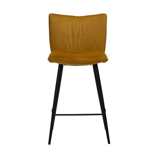 Kollane sametist baaritooli , kõrgus 93 cm Join - DAN-FORM Denmark-image-1