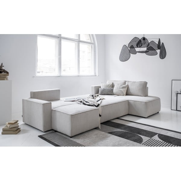 Valge velvetist diivanvoodi Brave Dave - Miuform-image-3