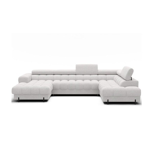 Kreemikas nurgadiivanvoodi buklee kangast (parem nurk/U-kujuline) Feraria - ELTAP