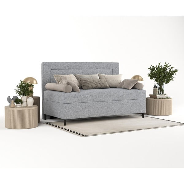 Hall polsterdatud üheinimesevoodi 100x200 cm Alba - Maison de Rêve-image-2