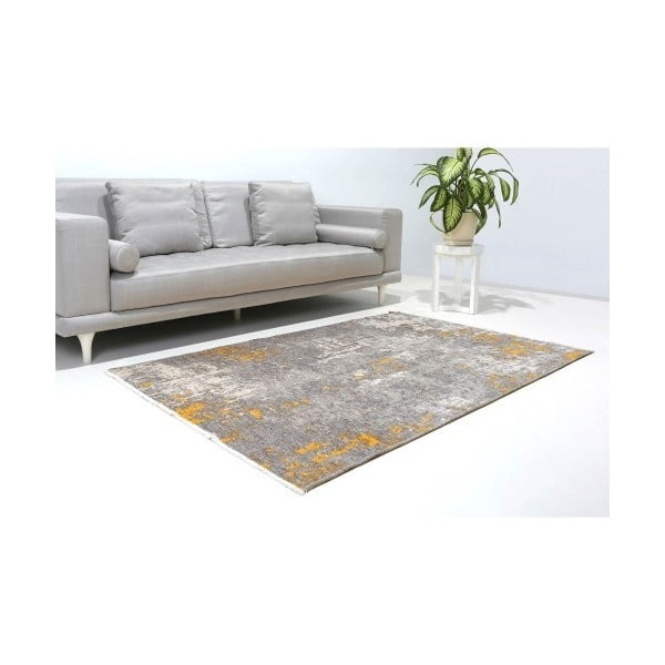 Žlutošedý oboustranný koberec Maylea, 155 x 230 cm
