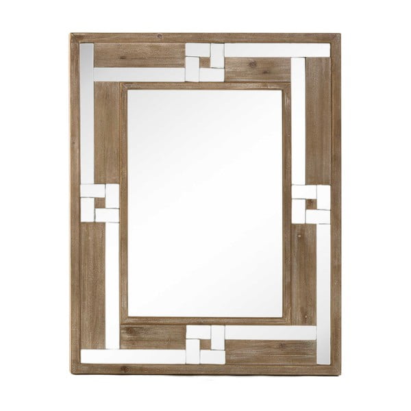 Zrcadlo s dřevěným rámem Tropicho