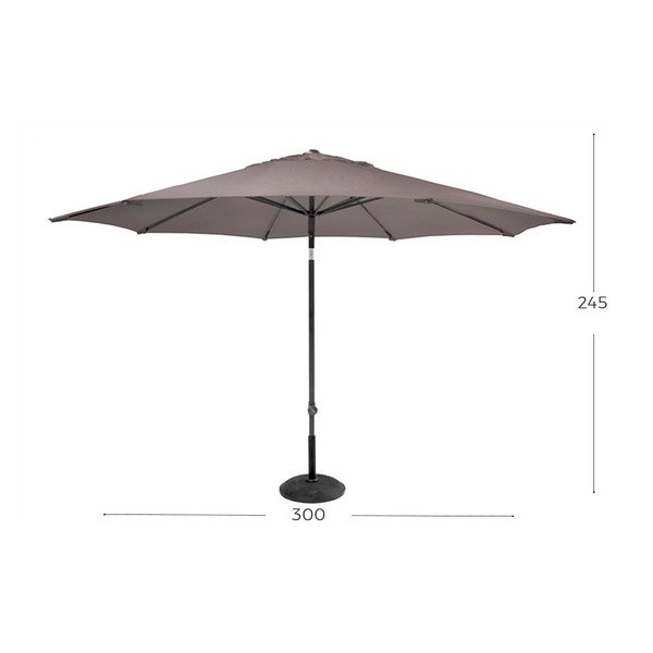 Šedý slunečník Hartman, ø 300 cm-image-1