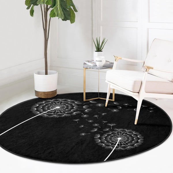 Must pestav ümmargune vaip, sobitub robottolmuimejaga ø 100 cm Comfort - Mila Home-image-2