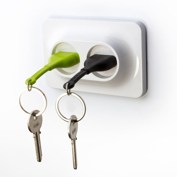 Věšák na klíče Unplug Key Ring, zelená/černá
