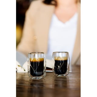 Topeltseintega espressotassid 2tk komplektis 100 ml Geo - Vialli Design