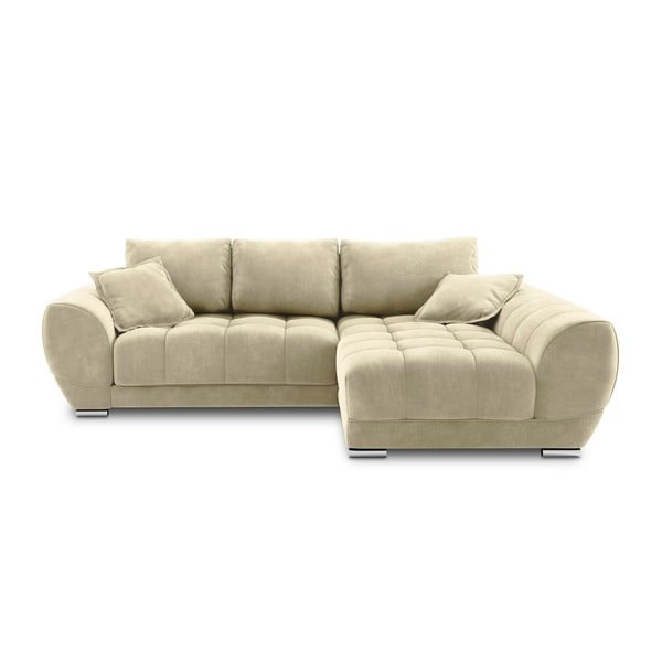 Sametkattega beež nurgadiivan , paremas nurgas Nuage - Windsor & Co Sofas