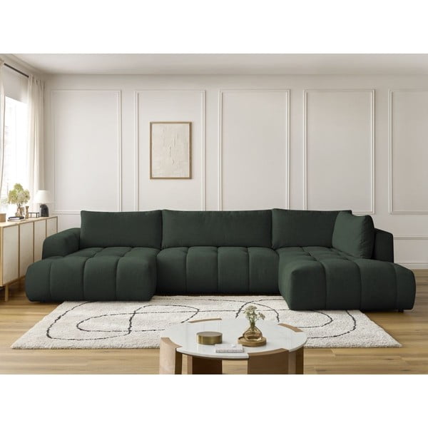 Roheline nurgadiivanvoodi panipaigaga (vasak nurk/"U" kujuline) Fuji - Bobochic Paris-image-1