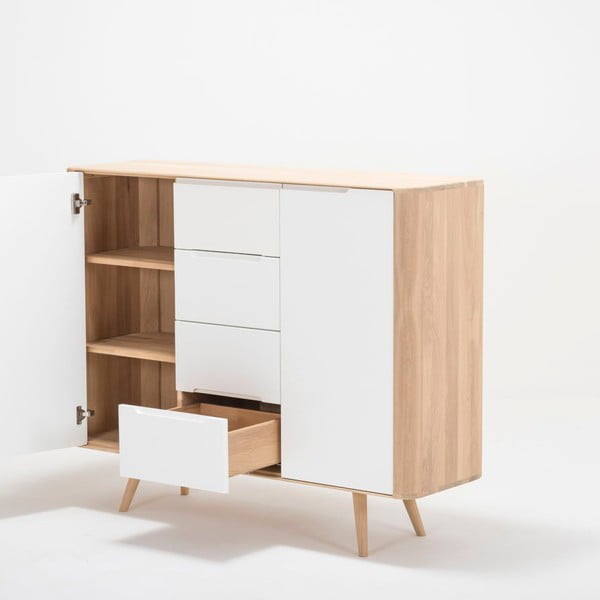 Tammepuust kapp Kaks, 135 x 42 x 110 cm Ena - Gazzda-image-1