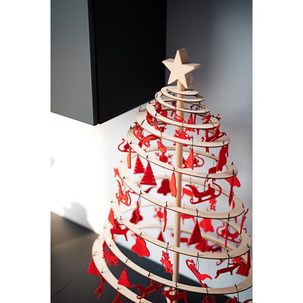 Puidust täht dekoratiivse jõulupuu jaoks Väike - Spira-image-1