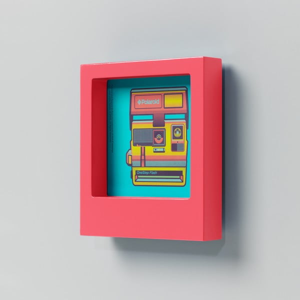 Růžový rámeček na fotografii Polaroid -image-1