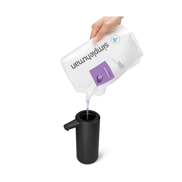 Must kontaktivaba terasest seebidosaator 266 ml - simplehuman-image-4