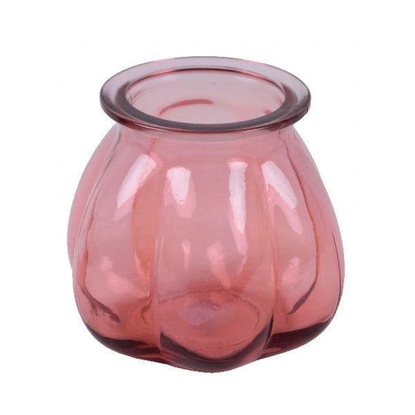 Růžová váza z recyklovaného skla Ego Dekor Tangerine, výška 16 cm