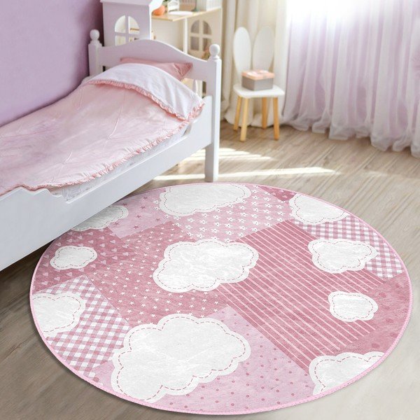 Roosa laste vaip ø 100 cm Comfort - Mila Home-image-3