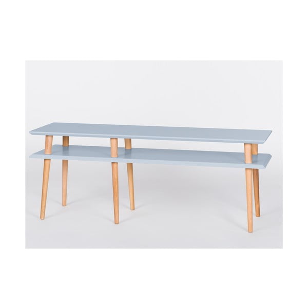 Konferenční stolek Mugo, délka 139 cm, světle šedý