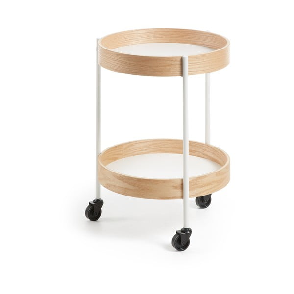 Odkládací stolek na kolečkách La Forma Alban, Ø 40 cm