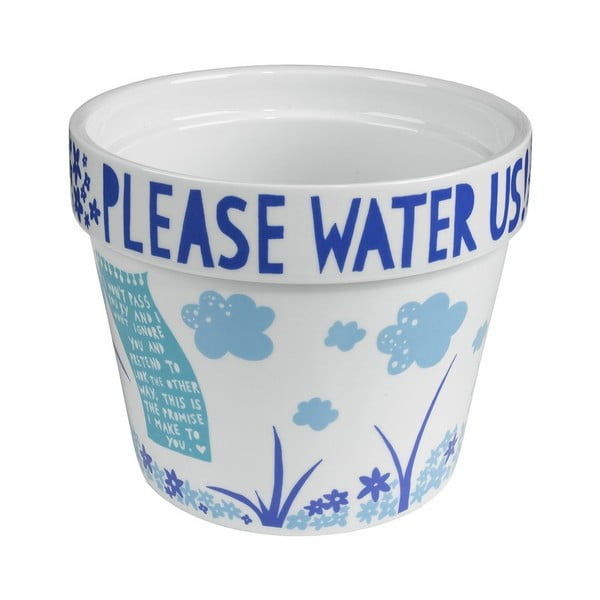 Květináč Please Water Us, modrý