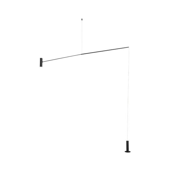 Matt must metallist LED-põrandalamp (kõrgus 250 cm) Voice - Nova Luce