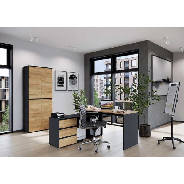 Töölaud tammepuust 146x145 cm Lissabon - Germania-image-1