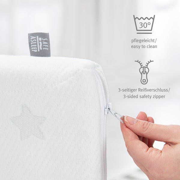 Eemaldatava kattega laste poroloonmadrats 95x70 cm Safe Asleep® - Roba-image-1