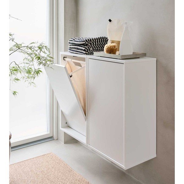 Valge seinale kinnitatav pesukorv Laundry Box - ReCollector-image-1