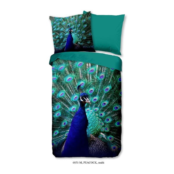 Povlečení na jednolůžko z mikroperkálu Muller Textiels Mighty Peacock, 140 x 200 cm