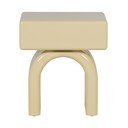 Helekollane läikiv öökapp Zorel - WOOOD