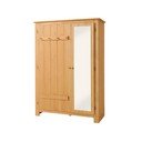 Peegliga männipuidust riidekapp 120x170 cm Bertram - Støraa