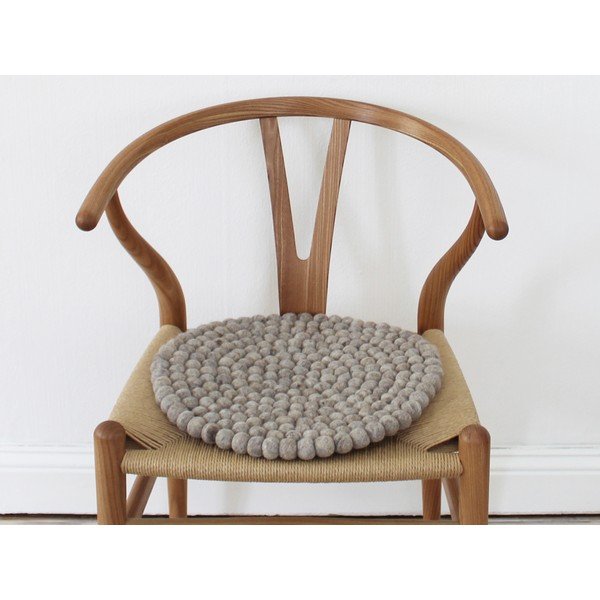 Liivapruun pallivillast pallivillane toolipolster, ⌀ 39 cm - Wooldot-image-2