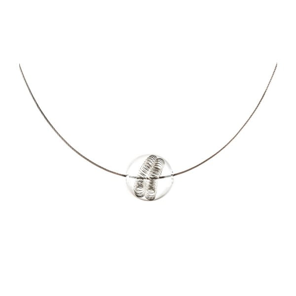 Stříbrný skleněný náhrdelník Ko–ra–le Curly