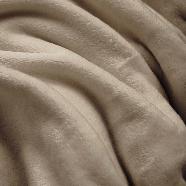 Taupe mikroflanelltekk 220x240 cm Flanou - douceur d'intérieur-image-2