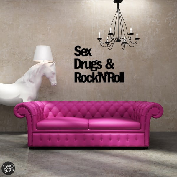 Samolepka na zeď Dekosign Sex Drugs And Rock'n'roll