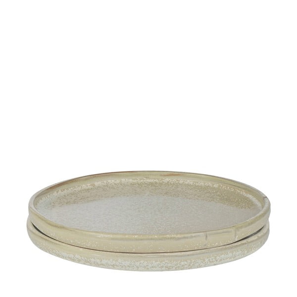 Beež taldrikud 2 tk komplektis kivist ø 20 cm Sand Grain - Mette Ditmer Denmark