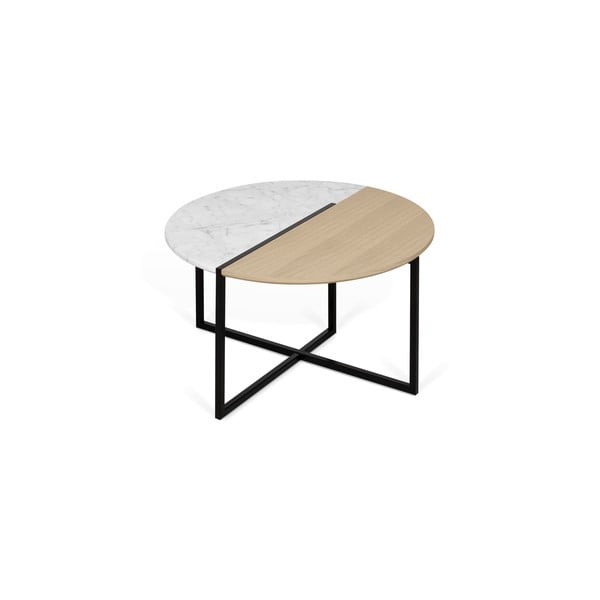 Ümmargune kohvilaud tammeplaadiga ø 80 cm Sonata - TemaHome-image-4