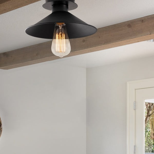 Must laevalgusti metallist varjuga ø 24 cm Berceste - Opviq lights-image-1