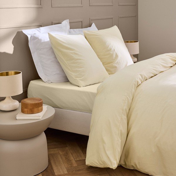 Kollane voodipesu 160x200 cm Linella - douceur d'intérieur