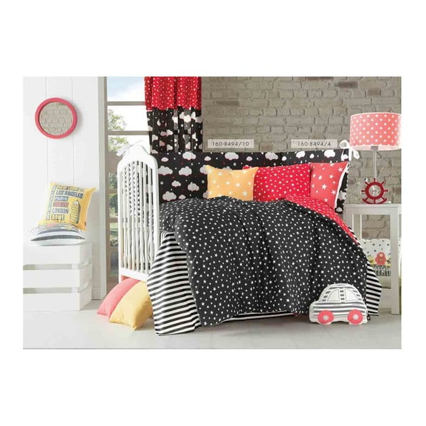 Červený dětský polštářek s příměsí bavlny Mike & Co. NEW YORK Pillow Toy Panda, 25 x 36 cm-image-2