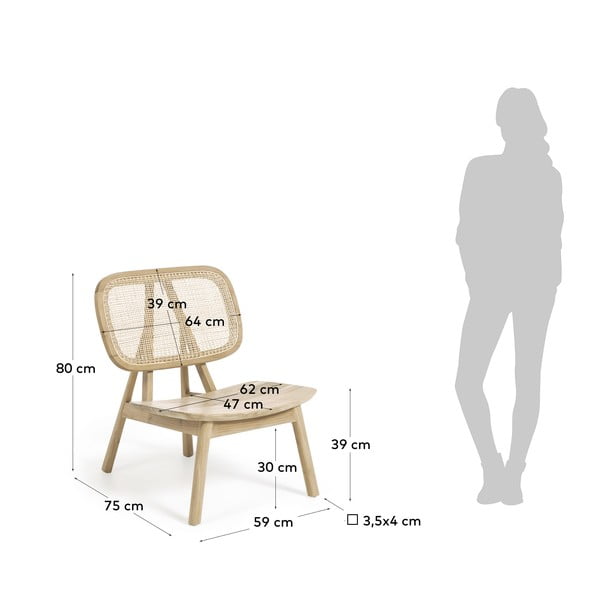 Rotangist tugitool Nadra - Kave Home-image-4