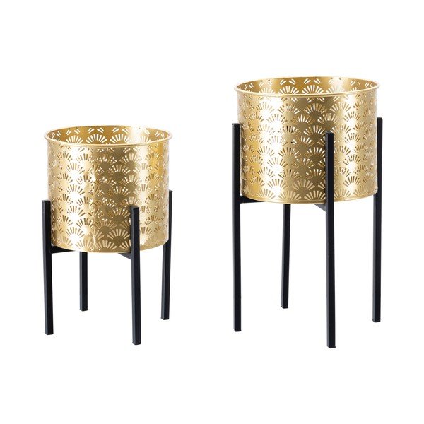 2 kuldse poti statiivi komplekt, kõrgus 38 cm Glissy - Mauro Ferretti