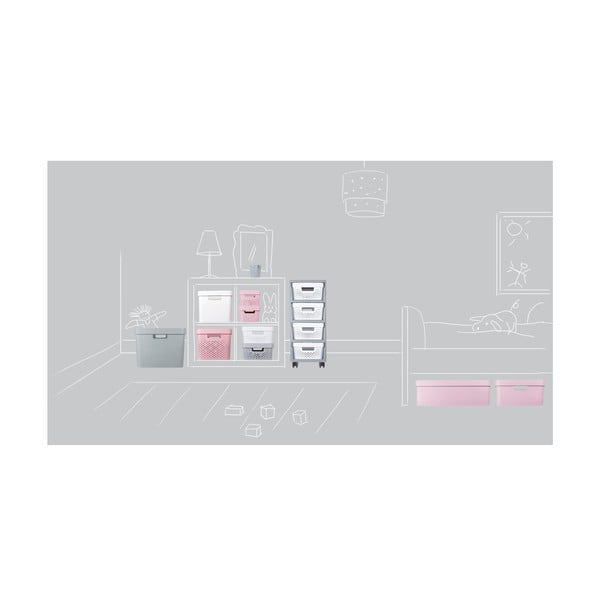 Valge-hall plastikust ratastega riiul 29,5x65,5 cm Infinity - Curver-image-3