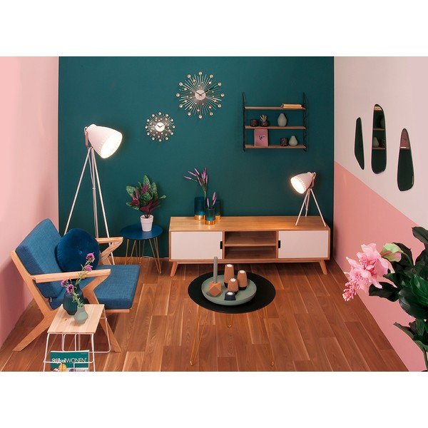 Metallist riiul koos puidust riiulitega Zig Zag - PT LIVING-image-4