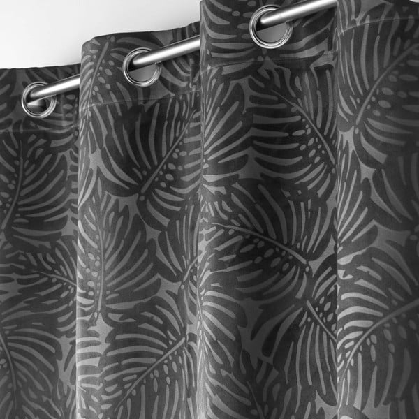 Antratsiitne sametist kardin 140x240 cm Analia - douceur d'intérieur-image-1