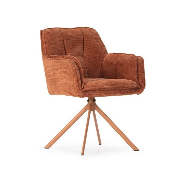 Polsterdatud söögitoolid kahe terrakota värvi komplektis Keiko - Marckeric